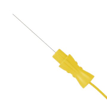 TECHNOMED Prewired Monopolar  Needle 25 x 0.45mm (26 g.), Yellow , 30 in. PVC wire, 25 Pk TE-AP2545.jpg