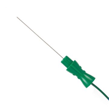 TECHNOMED Prewired Monopolar  Needle 37 x 0.45mm (26 g.), Green , 30 in. PVC wire, 25 Pk TE-AP3745.jpg