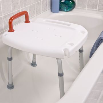 LOOK SHOWER SEAT - NO BACK - W/ Red Handle
